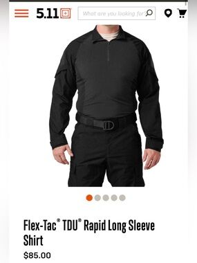5.11 Tactical black Half-Zip Performance Shirt